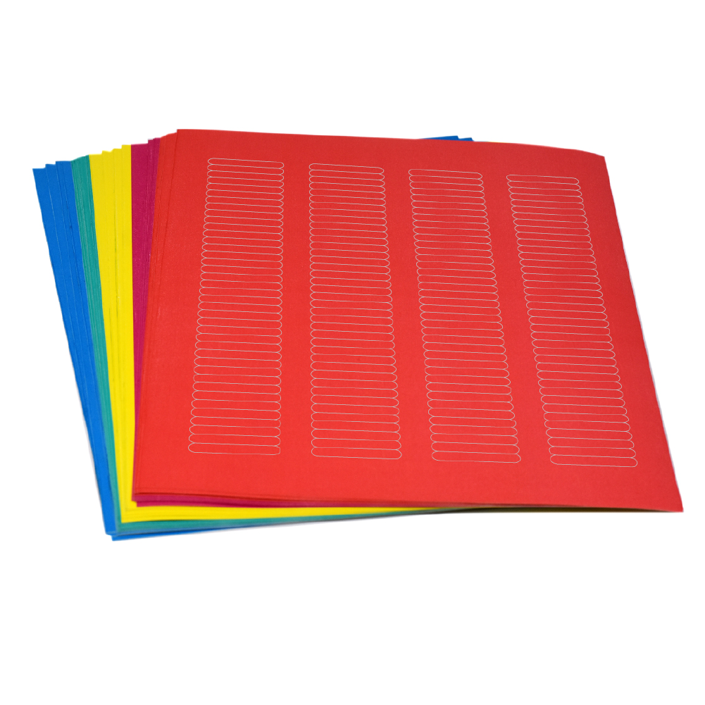Globe Scientific Label Sheets, Cryo, 38x6mm, for Microplates, Assorted Colors (780 labels in blue, green, violet, red and yellow) 